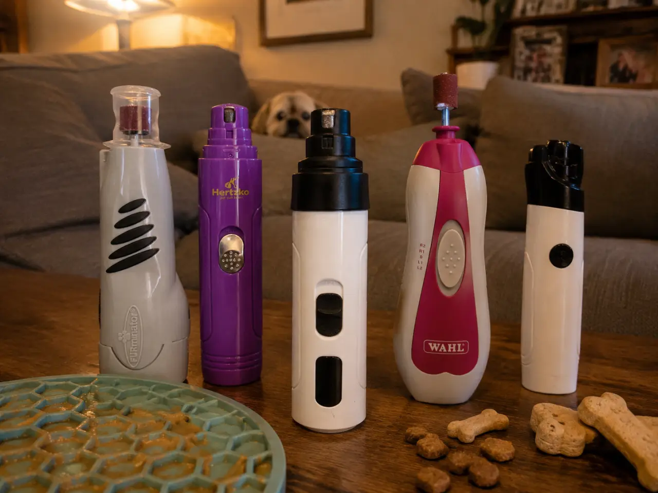 The 5 best dog nail grinders of 2026, tested side by side on a coffee table